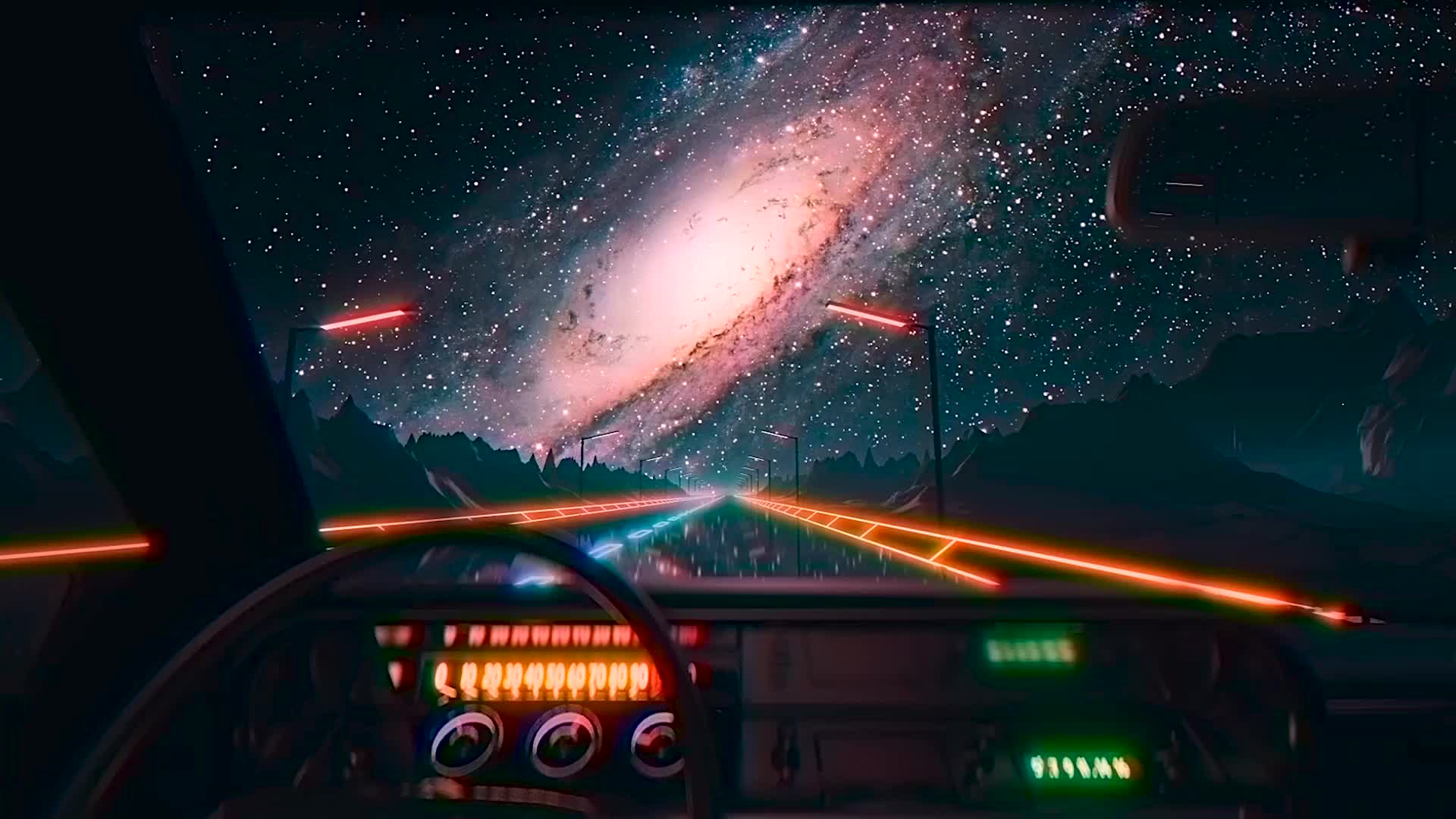 Conduite nocturne galaxie